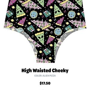 Cheek Boss Alien Pizza High Waisted Cheeky Medium NWT